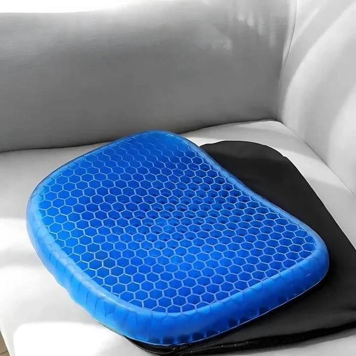 PressureFree Orthopädisches Gel-Sitzkissen – Atmungsaktives Waben-Design zur Steißbein- und Rückenschmerzlinderung | Skanto