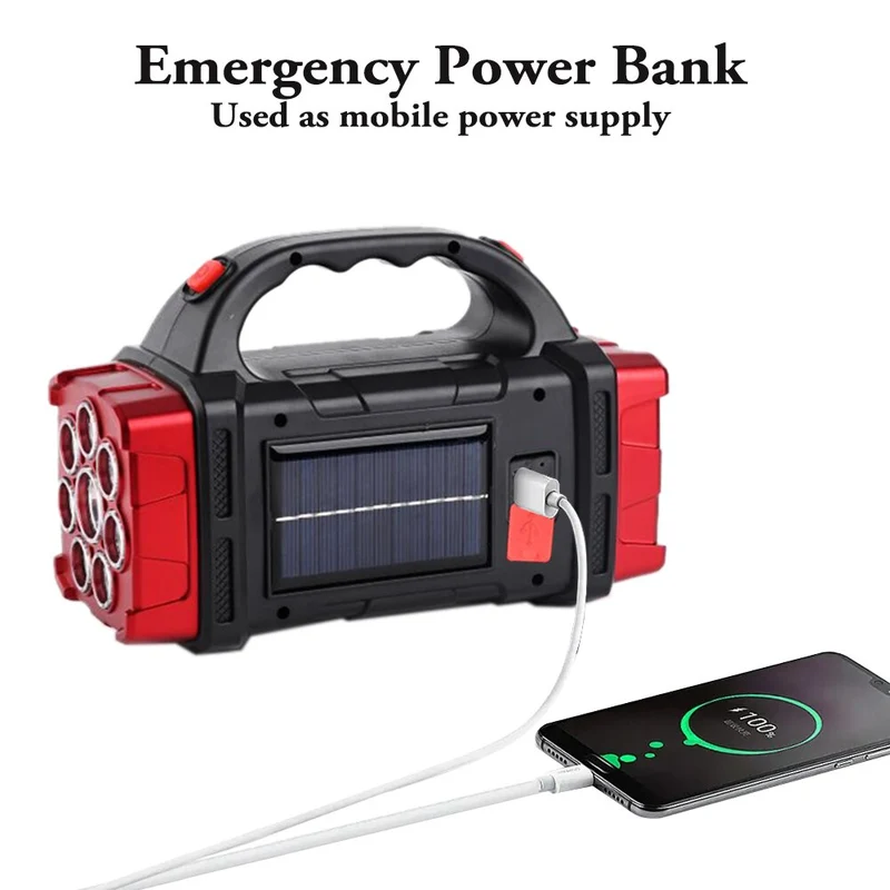 Skanto | Solar Blast Leistungsstarke Powerbank LED-Taschenlampe