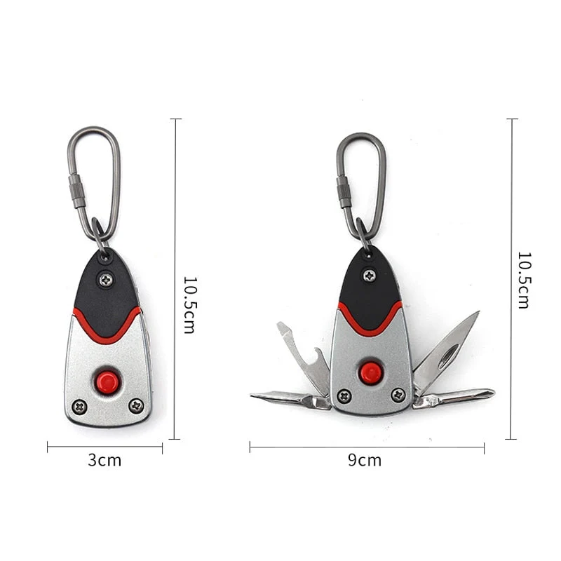 Skanto | 6-in-1 Edelstahl Adventure Pro Schlüsselanhänger-Tool