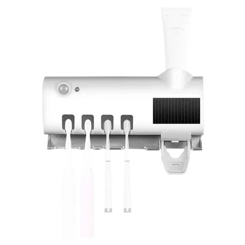 Smarter UV-Licht-Sterilisator-Zahnbürstenhalter, Wandmontierter Zahnpastaspender | Skanto