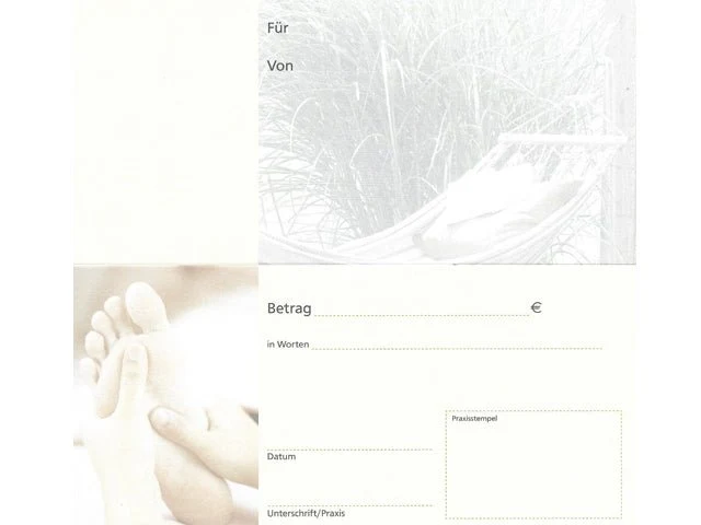 Gutscheine - Geschenkgutscheine für Physiotherapie & Massage & Wellness