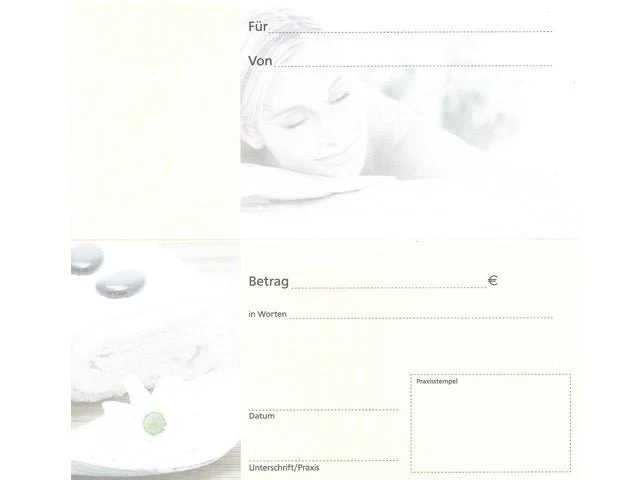 Gutscheine - Geschenkgutscheine für Physiotherapie & Massage & Wellness