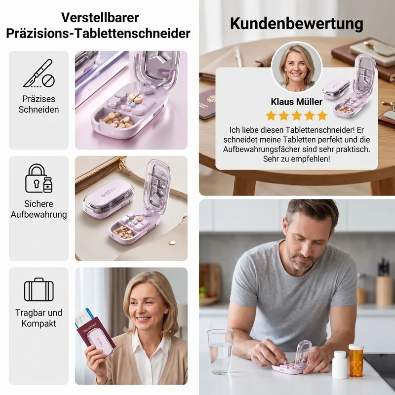 Verstellbarer Präzisions-Tablettenschneider