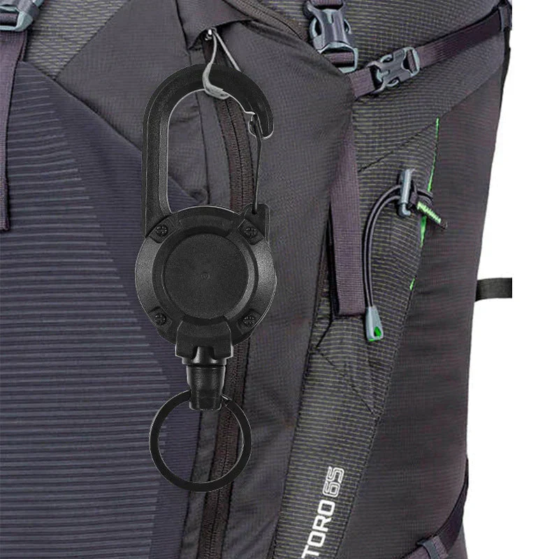 Automatischer einziehbarer Stahlseil Luya Anti-Diebstahl Taktischer Schlüsselanhänger für Outdoor | Skanto