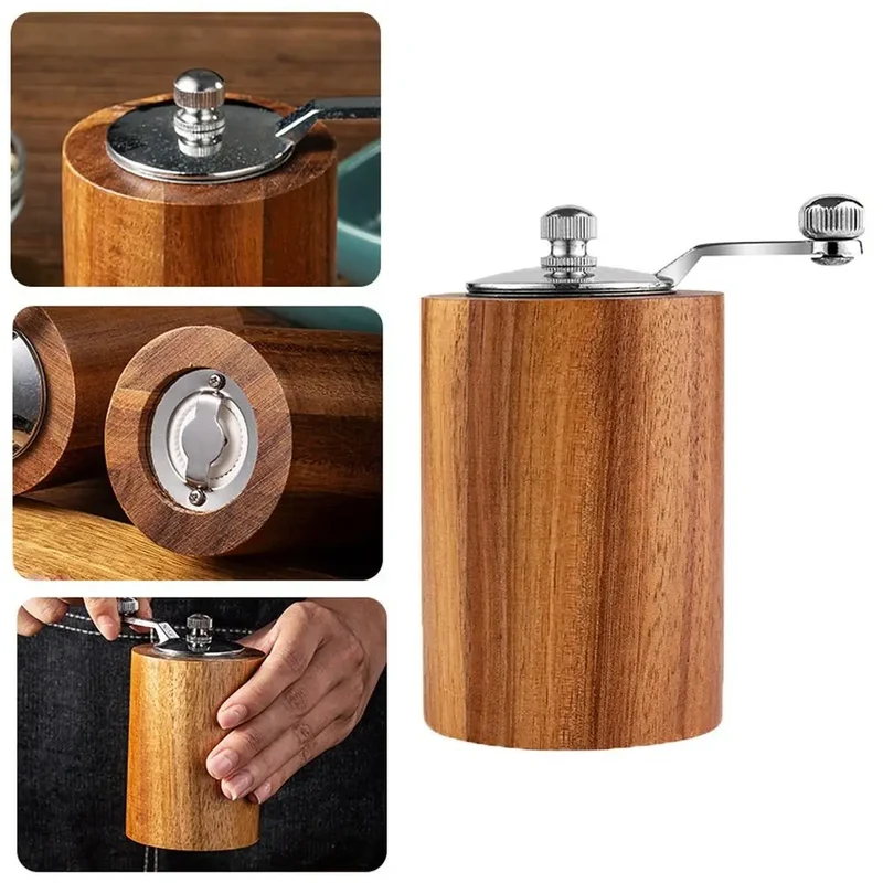 Skanto | Luxuriöses Set manueller Pfeffer- und Salzmühlen aus Holz