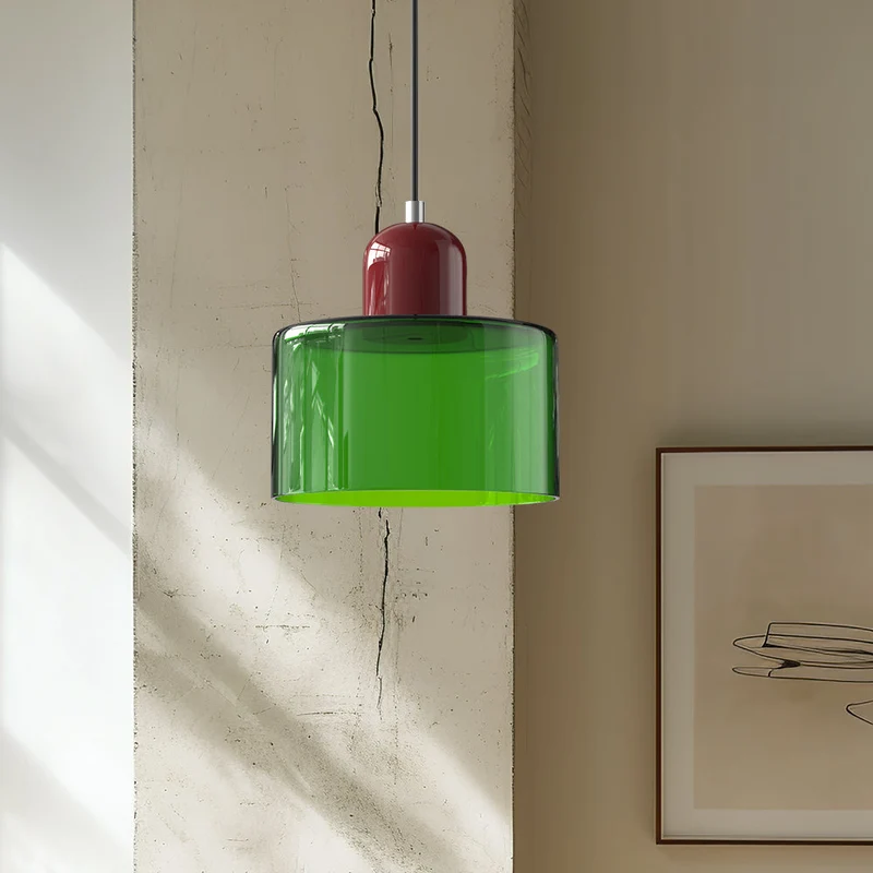 Skanto | Moderne Lampe mit farbigem Glas und geometrischer Form