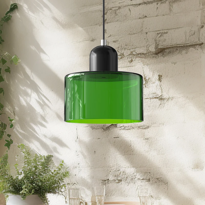 Skanto | Moderne Lampe mit farbigem Glas und geometrischer Form
