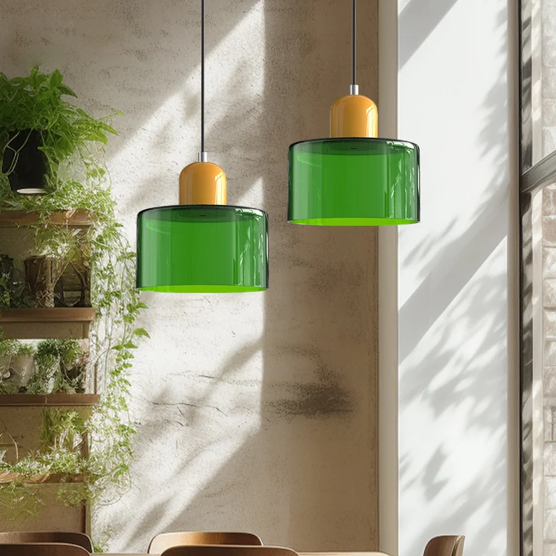Skanto | Moderne Lampe mit farbigem Glas und geometrischer Form