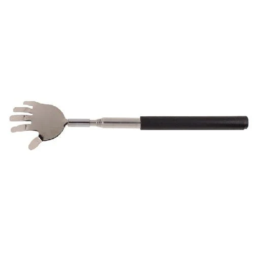 Extendable metal back scratcher hand