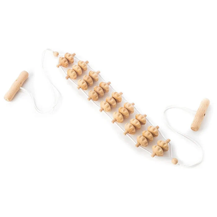 Wooden Back Massager Roller Rope