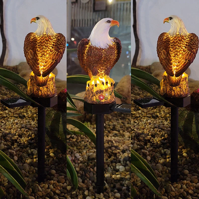 Uhu Papagei Statue LED Solarleuchte Outdoor Wasserdichte Rasenlampe | Skanto