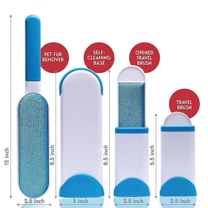 Skanto | 3-in-1 Statische Fussel- & Tierhaarentferner-Bürste