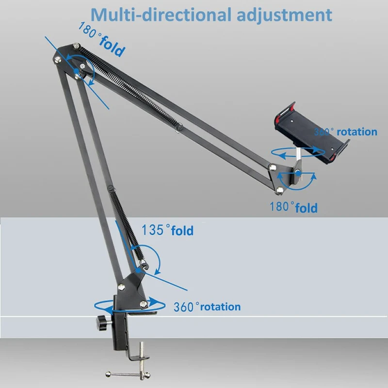 Skanto | Langer Arm Schwerlast-Schreibtischhalter für Tablets