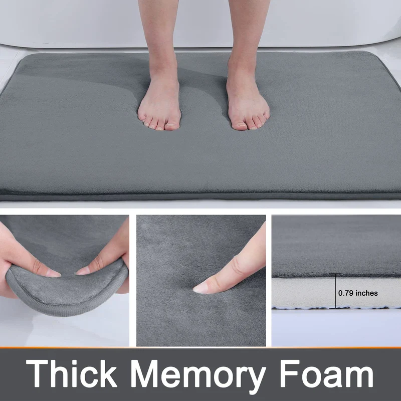 Skanto | Schnell Saugfähige Rutschfeste Memory Foam Badematte