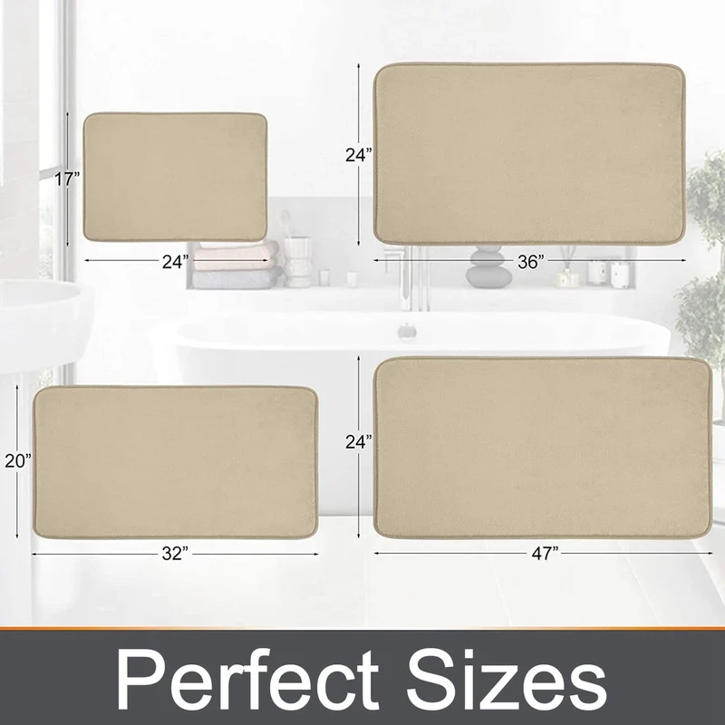 Skanto | Schnell Saugfähige Rutschfeste Memory Foam Badematte