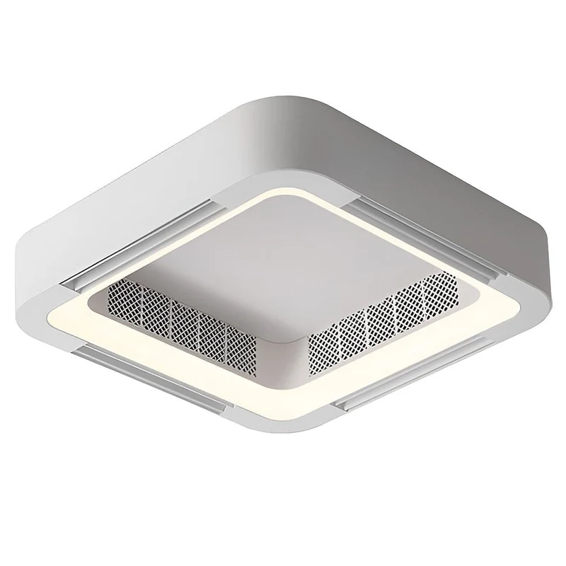 Skanto | Moderner blattloser Deckenventilator mit LED-Beleuchtung und Kronleuchter
