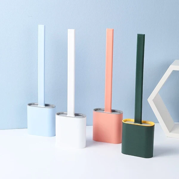 Skanto | Silikon-Toilettenbürsten-Set, wandmontiert, flexibel