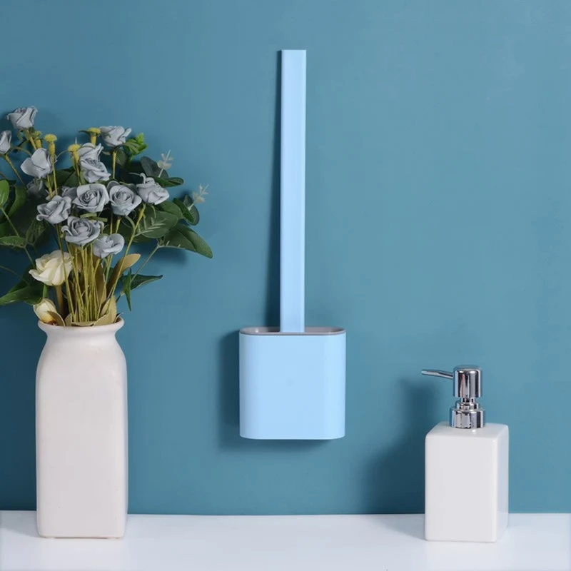 Skanto | Silikon-Toilettenbürsten-Set, wandmontiert, flexibel