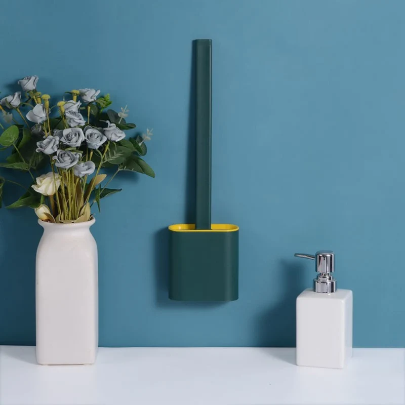 Skanto | Silikon-Toilettenbürsten-Set, wandmontiert, flexibel