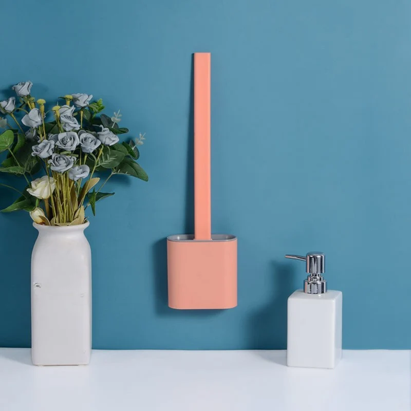Skanto | Silikon-Toilettenbürsten-Set, wandmontiert, flexibel