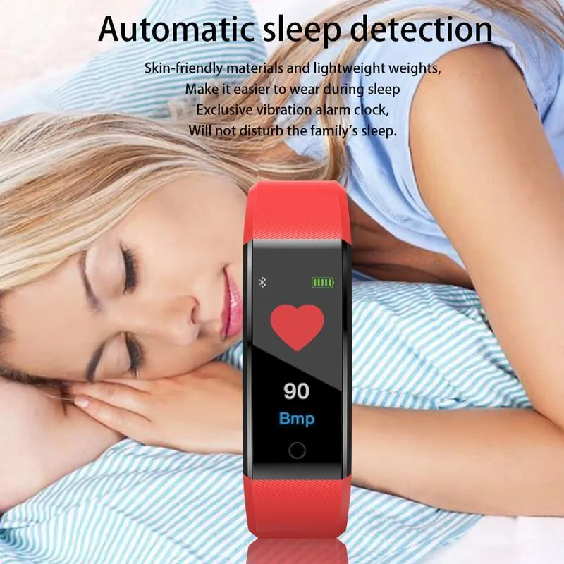 Skanto | Sport Smart Band Herzfrequenz-Fitness-Tracker Smart Armband Wasserdichtes Smartband Blutdruck Smart Armband Smartwatch Herren