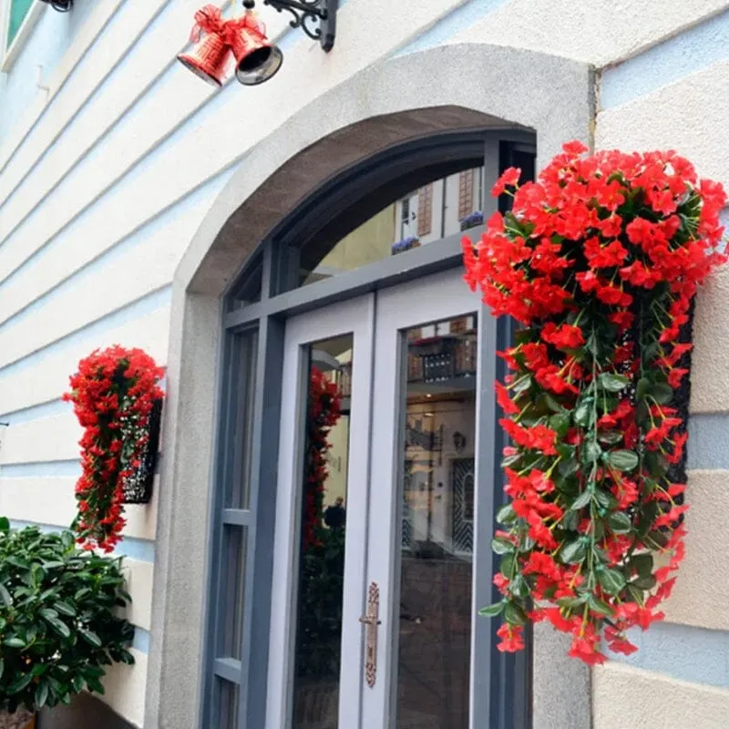 Lebhafter künstlicher hängender Orchideenstrauß | Skanto