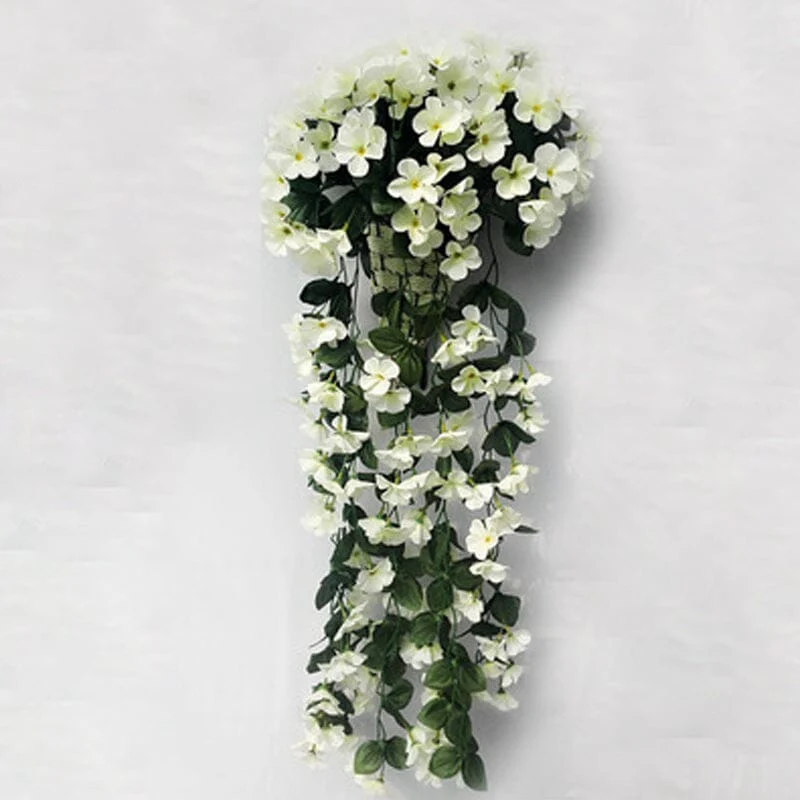 Lebhafter künstlicher hängender Orchideenstrauß | Skanto