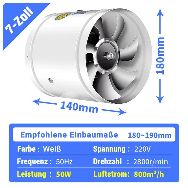 Super-Saug-Ventilator | Leiser, leistungsstarker Abluftventilator | Skanto