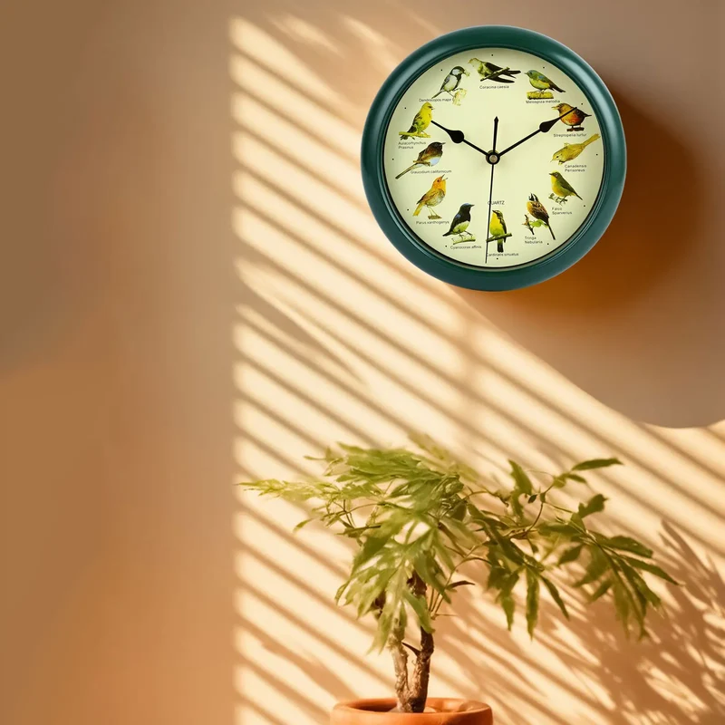 BirdSong Clock – 10-Zoll-Wanduhr für stilvolle Interieurs Skanto