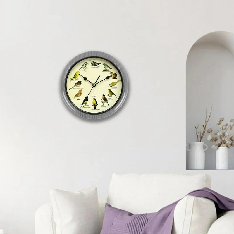BirdSong Clock – 10-Zoll-Wanduhr für stilvolle Interieurs Skanto