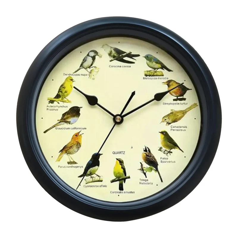 BirdSong Clock – 10-Zoll-Wanduhr für stilvolle Interieurs Skanto