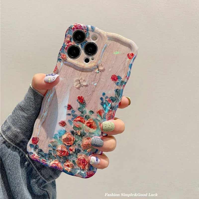 Skanto | Blossom Glow Blumenmuster iPhone Hülle