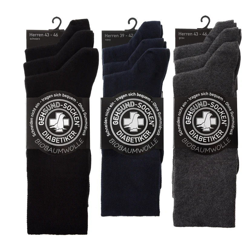 Bio-Baumwollsocken Herren Diabetiker geeignet