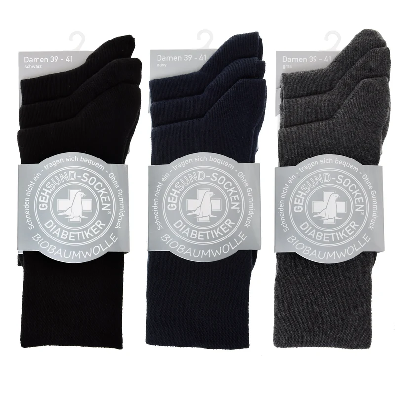 Bio-Baumwollsocken Damen Diabetiker geeignet