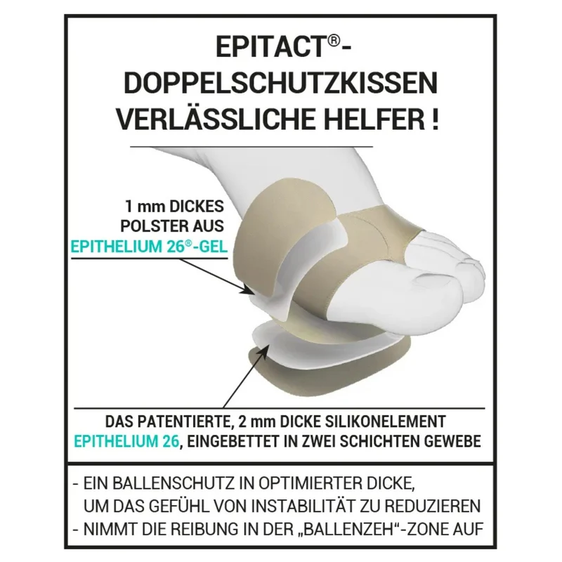 EPITACT® Doppelschutz-Kissen bei Hallux Valgus und schmerzender Fusssohle