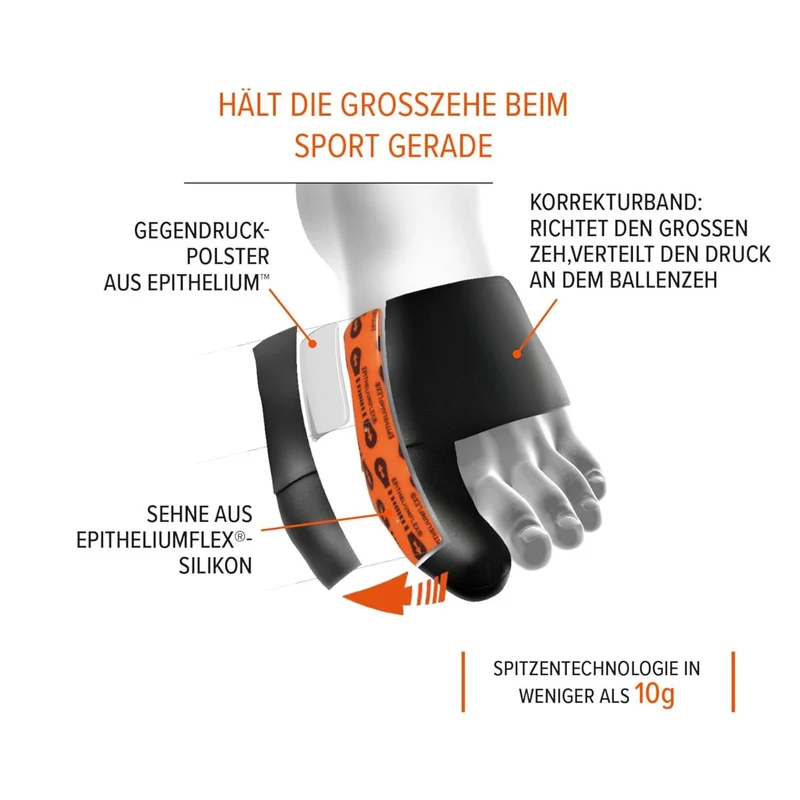 EPITACT® Hallux Valgus Korrekturbandage für den Sport