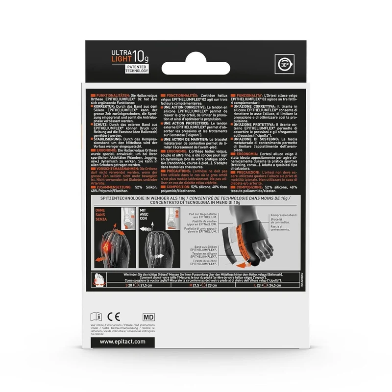 EPITACT® Hallux Valgus Korrekturbandage für den Sport