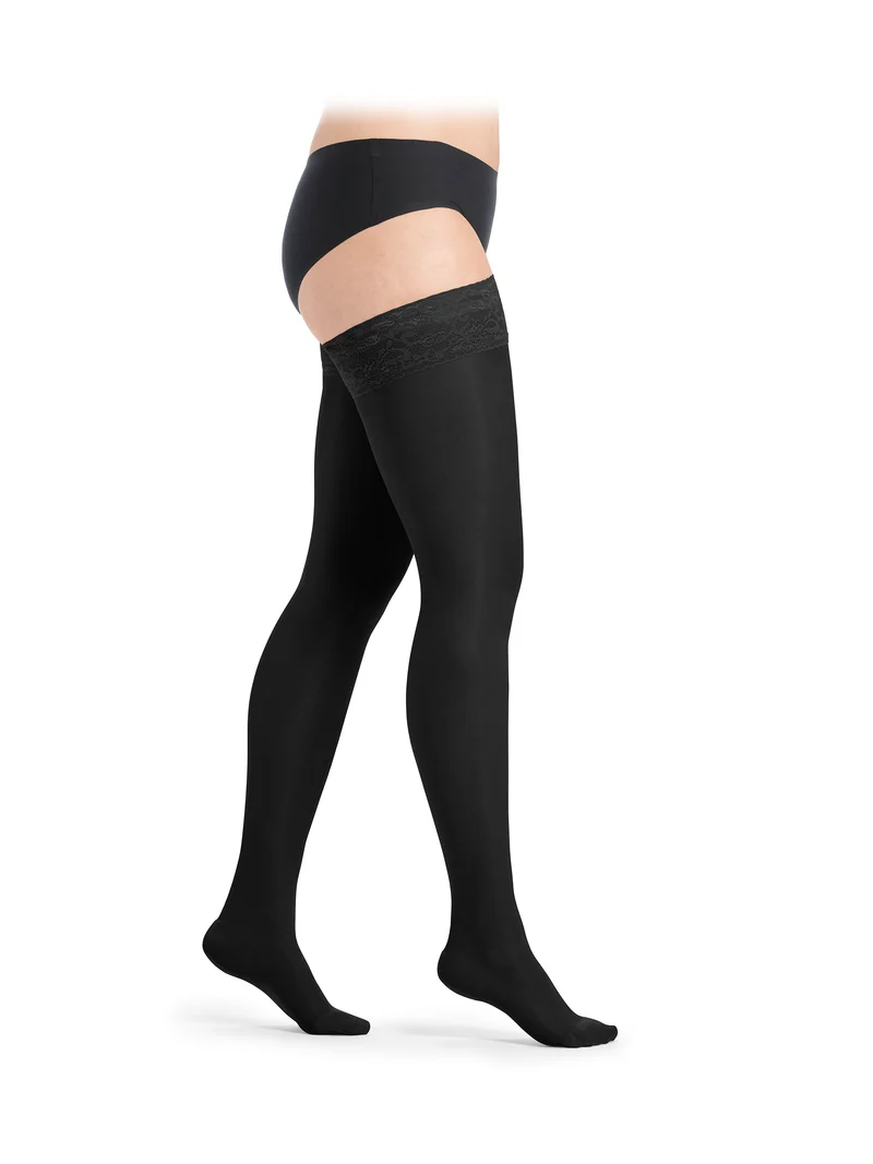 DELILAH 140D mesh Schenkelstrümpfe