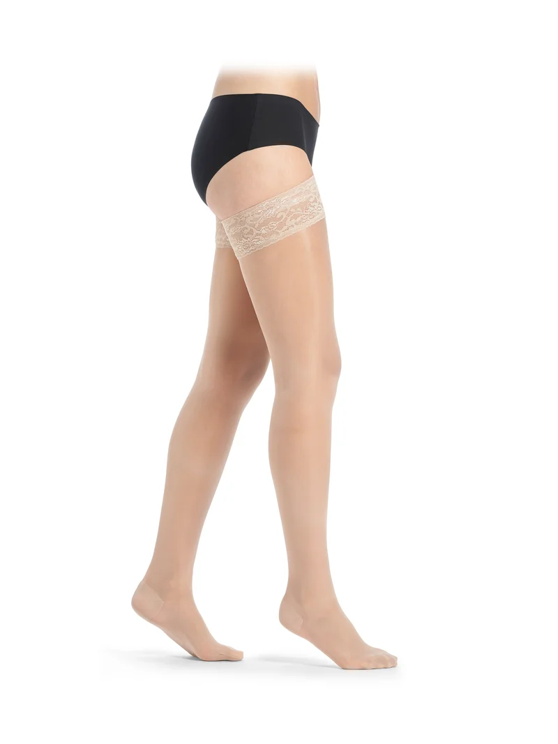 DELILAH 140D mesh Schenkelstrümpfe
