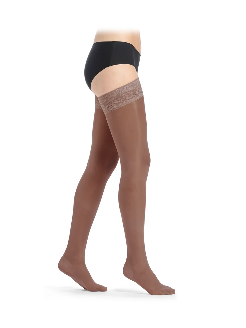 DELILAH 140D mesh Schenkelstrümpfe