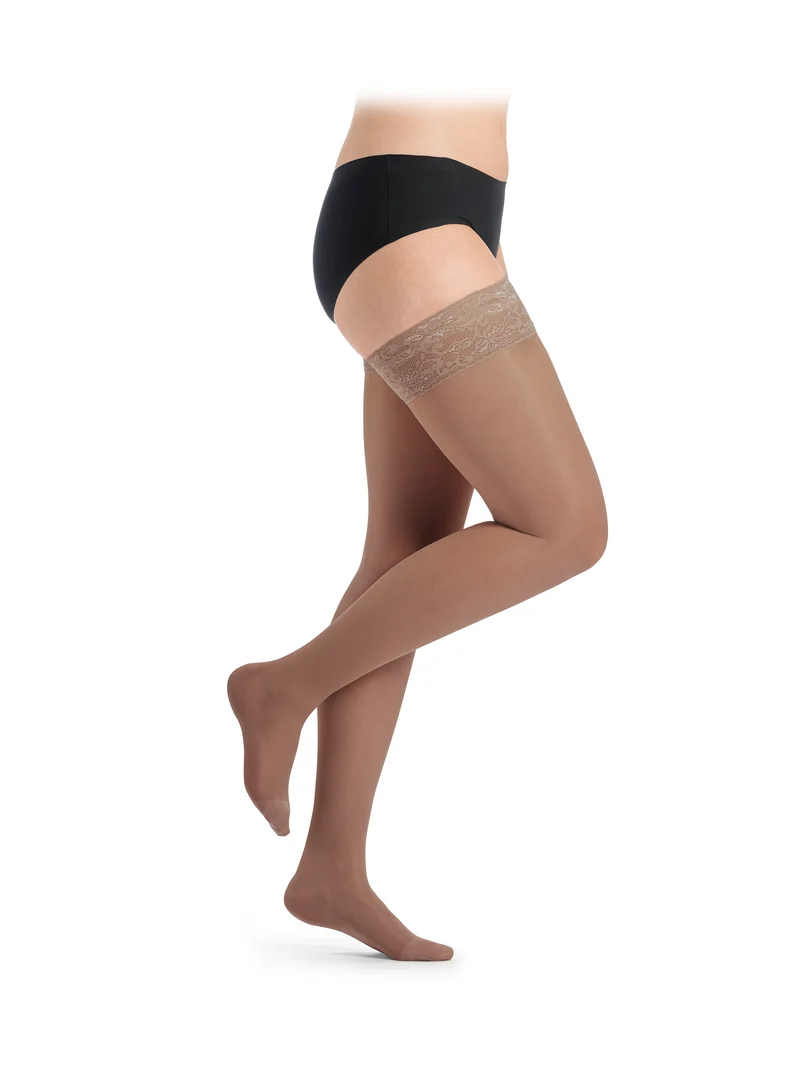 DELILAH 140D flat Schenkelstrümpfe