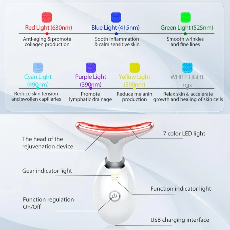RadiantGlow 7-Farben LED-Gesichtsmaske