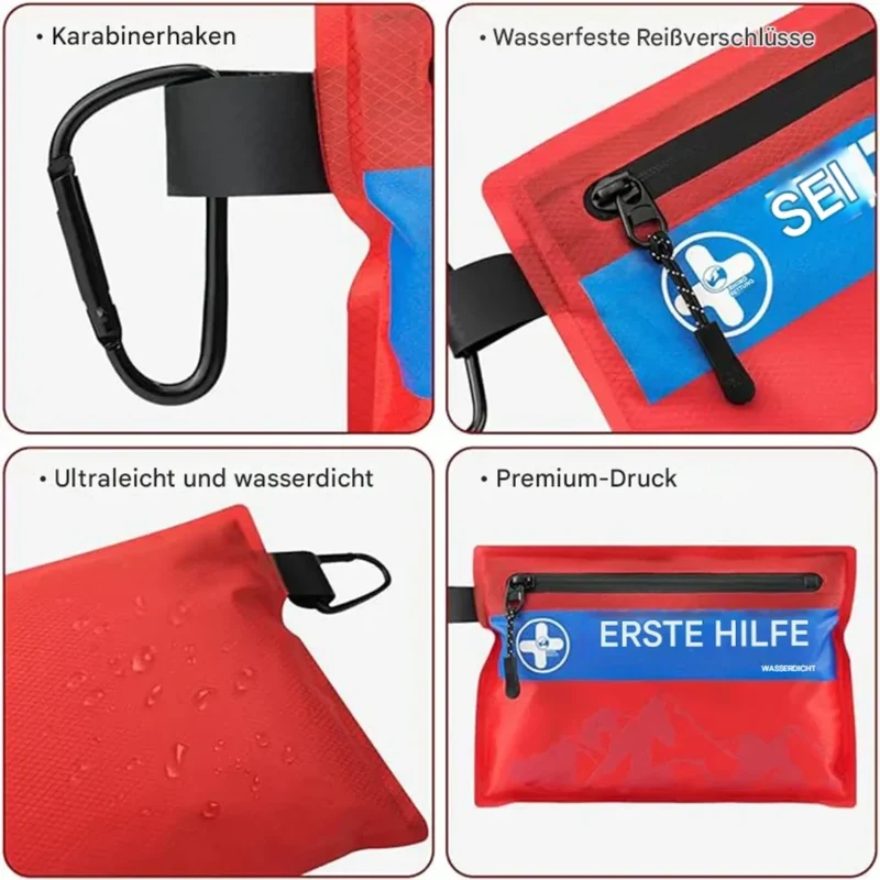 Wasserdichtes First Aid Notfall-Set – Praktisches First Aid Kit Für Outdoor Und Reisen