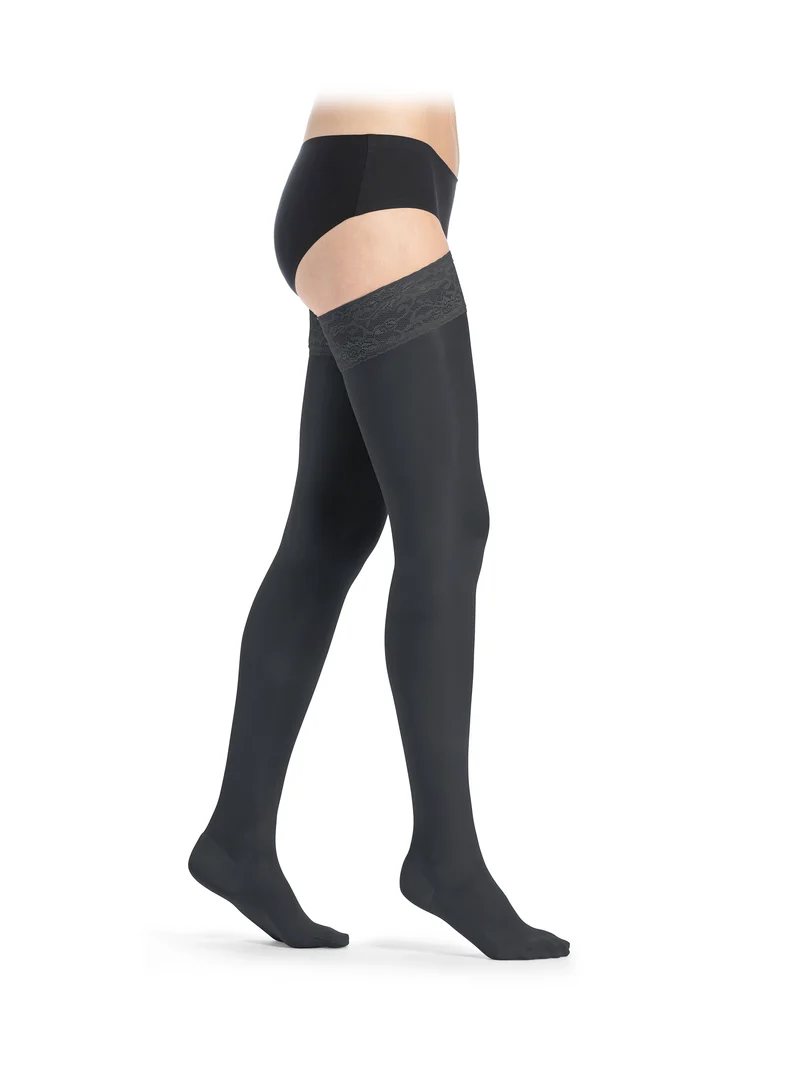DELILAH 140D mesh Schenkelstrümpfe