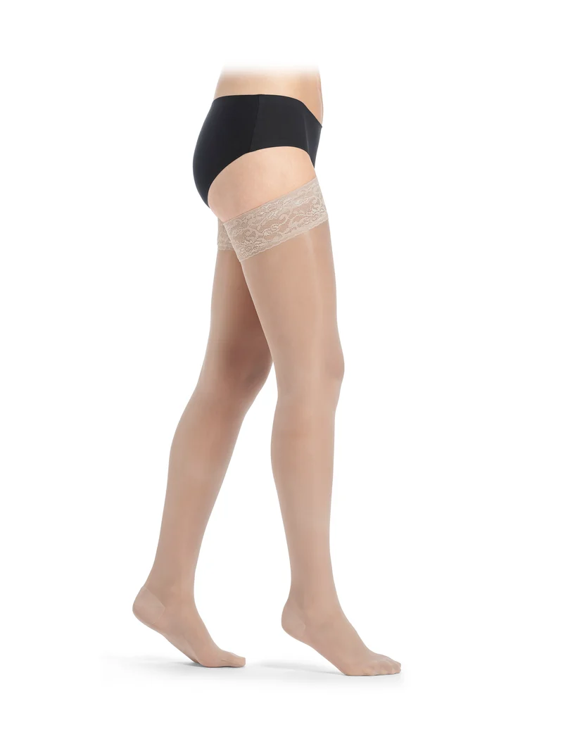 DELILAH 140D mesh Schenkelstrümpfe