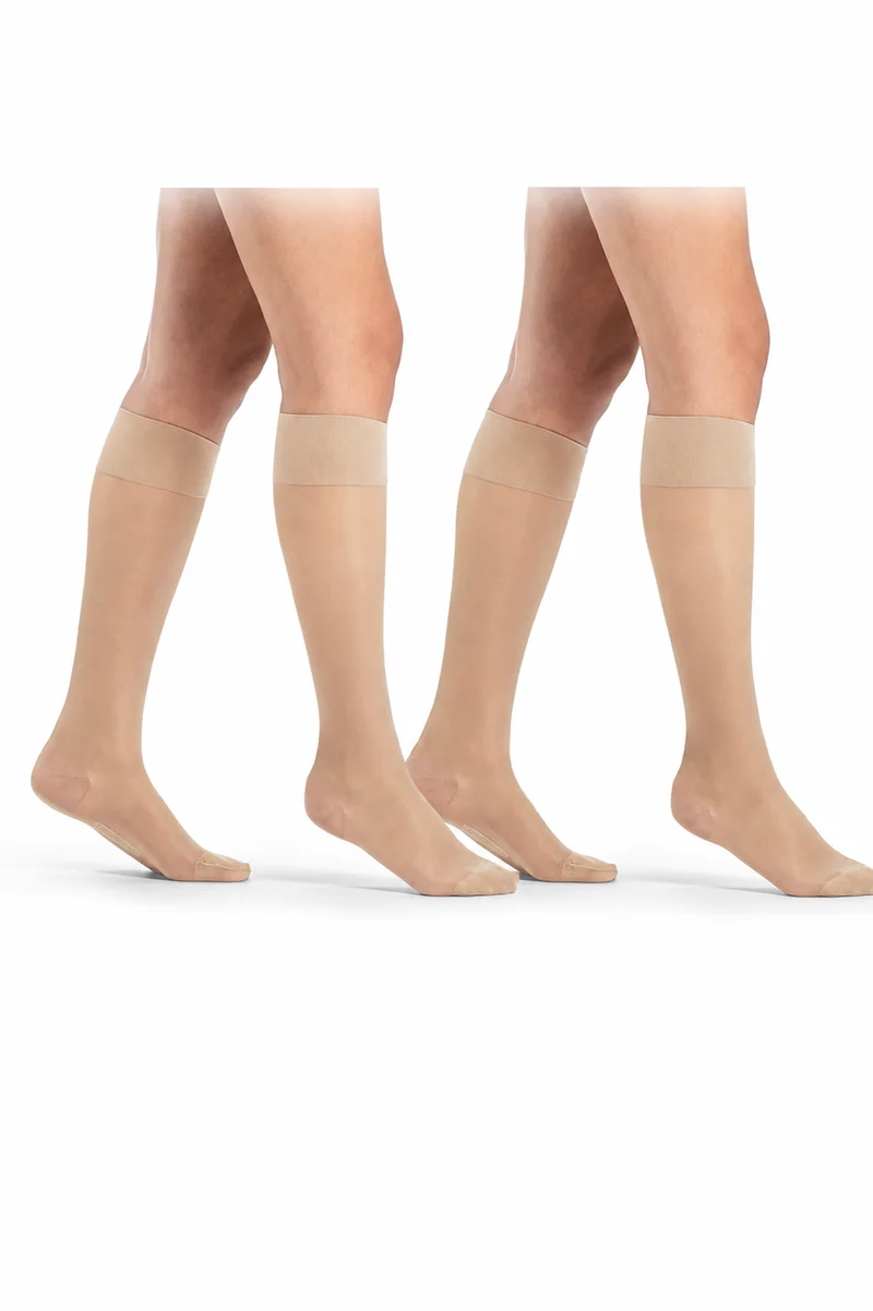 DELILAH 140D mesh Kniestrümpfe Doppelpack