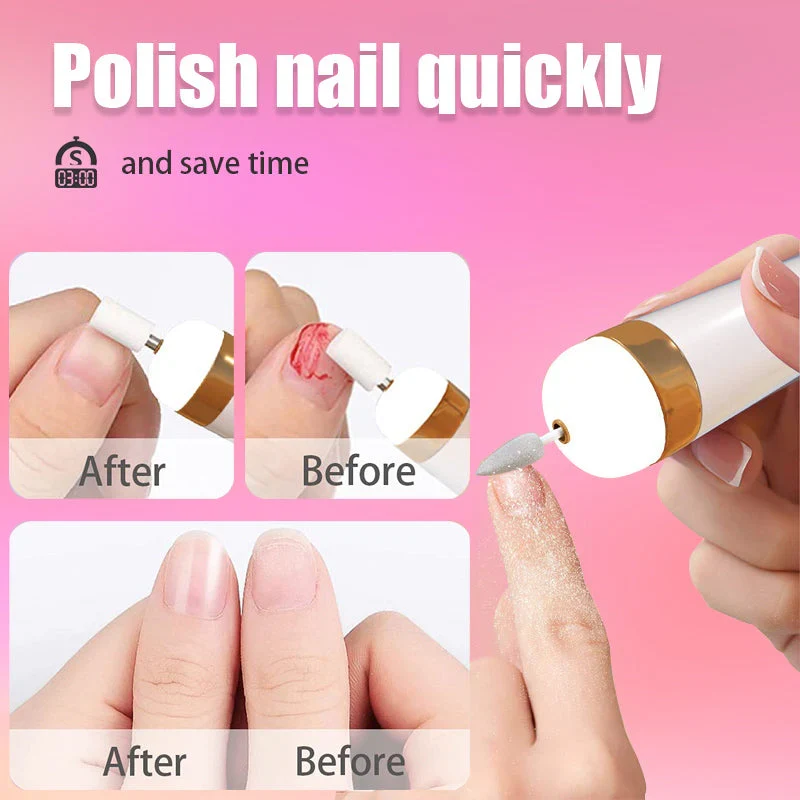 5-in-1 Elektrisches Nagelpflegegerät – Tragbares Maniküre-Tool mit LED-Licht