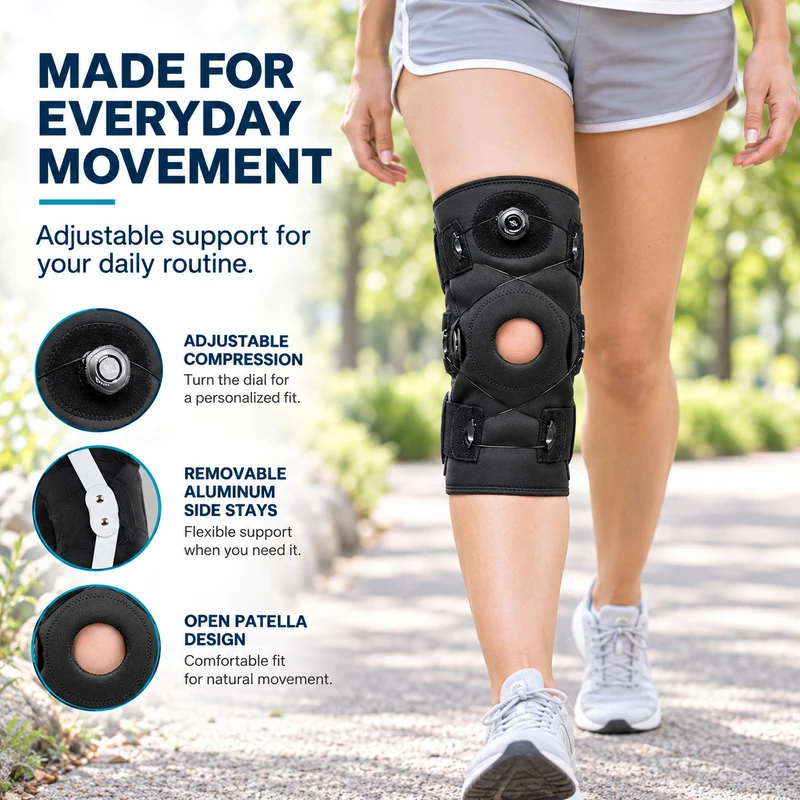 Flex Guard Hinged Adjustable Knee Support Pad
