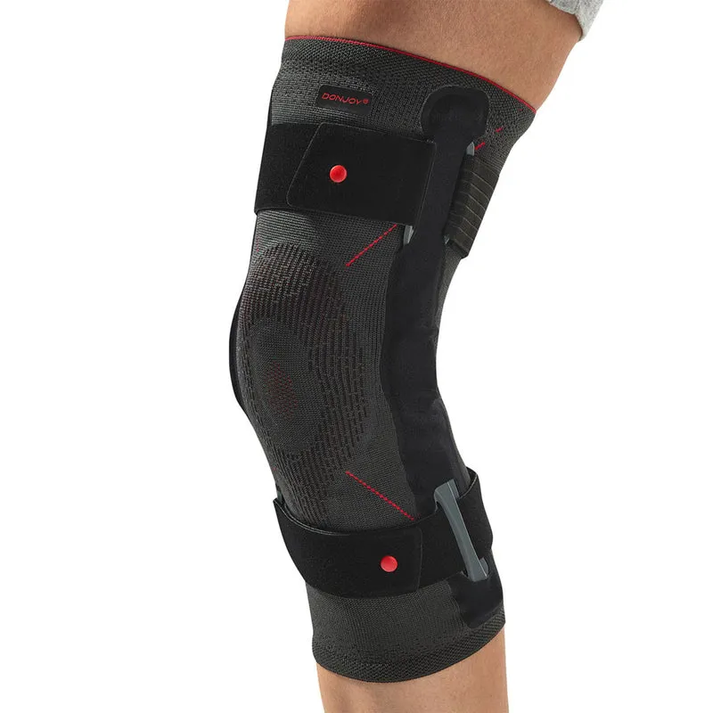 Stabilisierende Kniebandage mit Gurtsystem