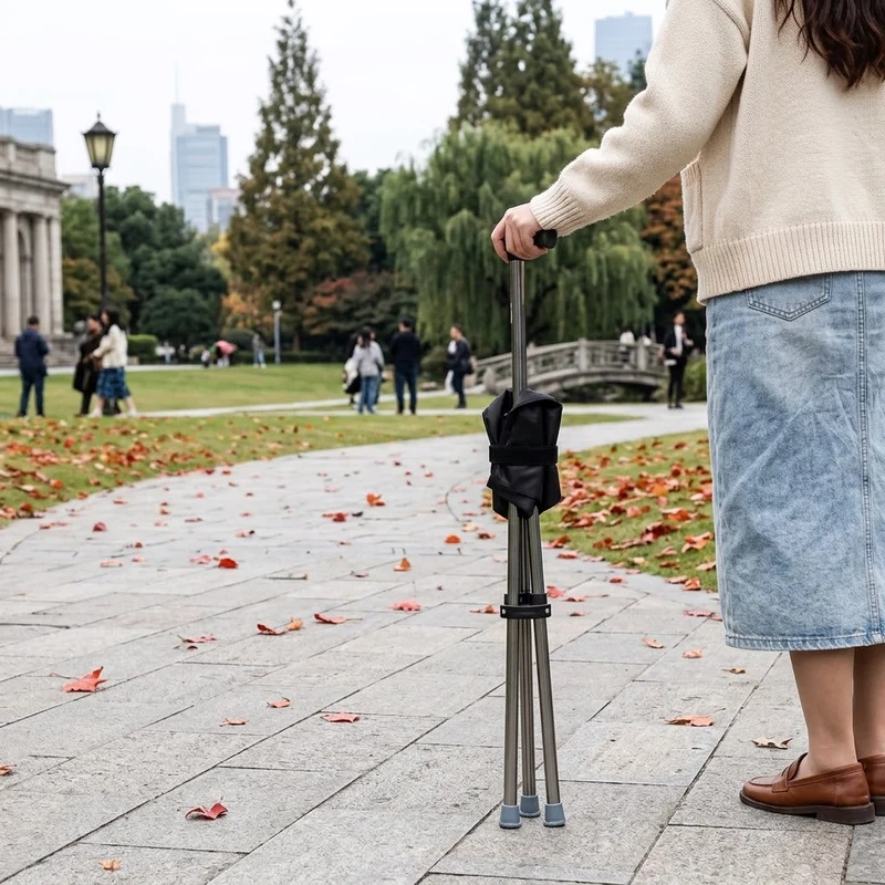 Sit Anywhere Folding Cane Stool